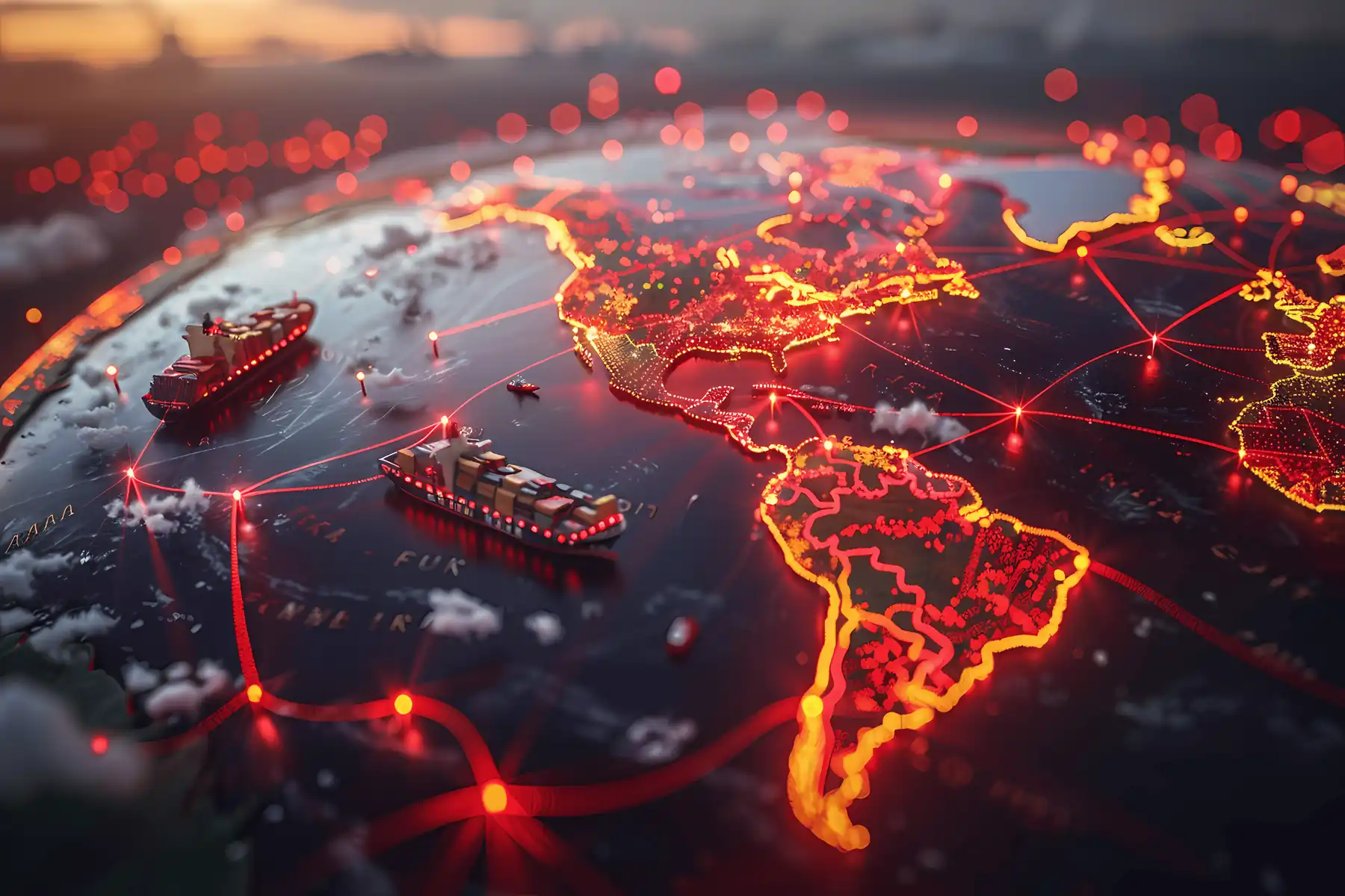 Global distribution network visual
